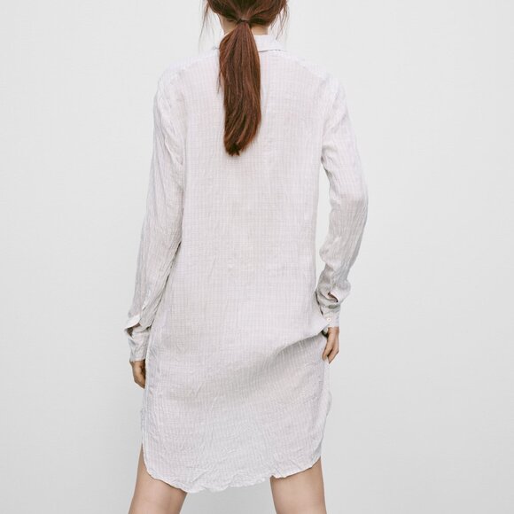 Aritzia Wilfred Free Soft Plaid 100%Rayon Shirt Dress Size S Excellent Condition - Picture 3 of 7